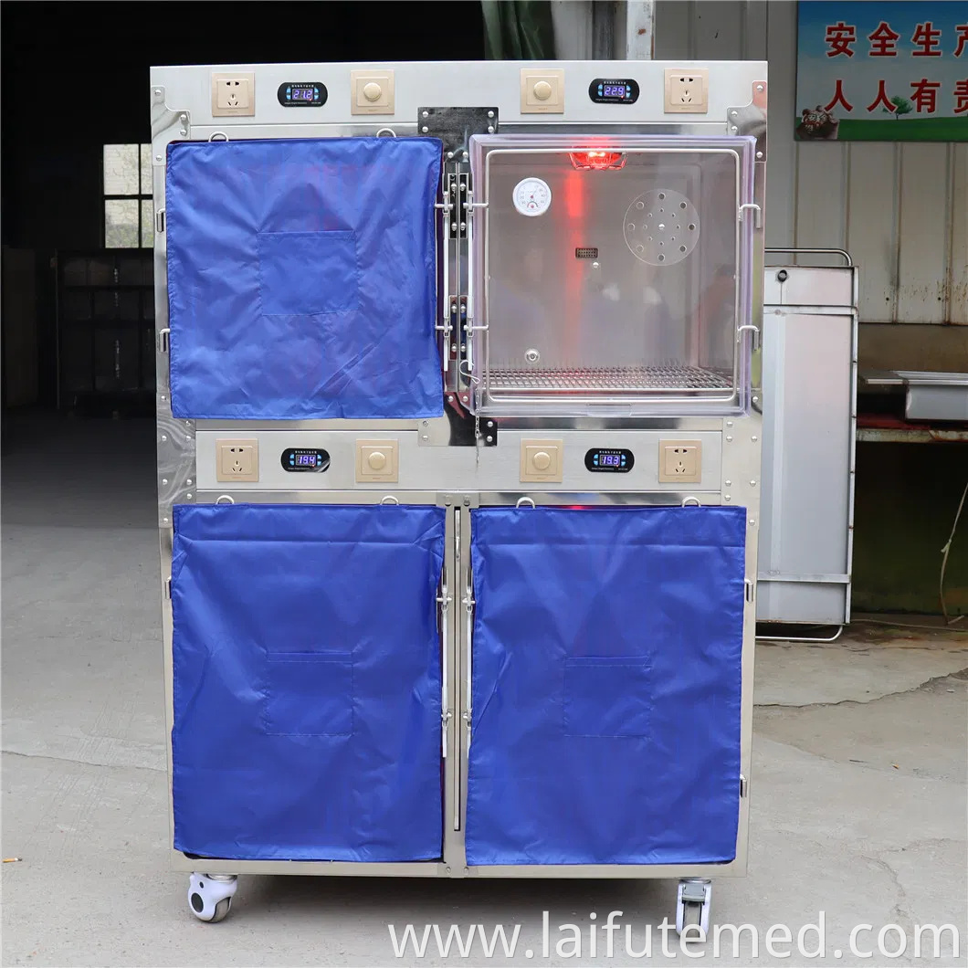 Veterinary Hospital Stainless Steel Pet Vet Oxygen Cage for Animal Cat Dog